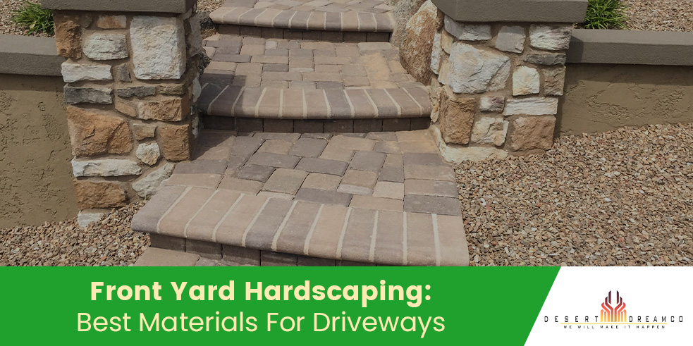 Front Yard Hardscaping For Driveways