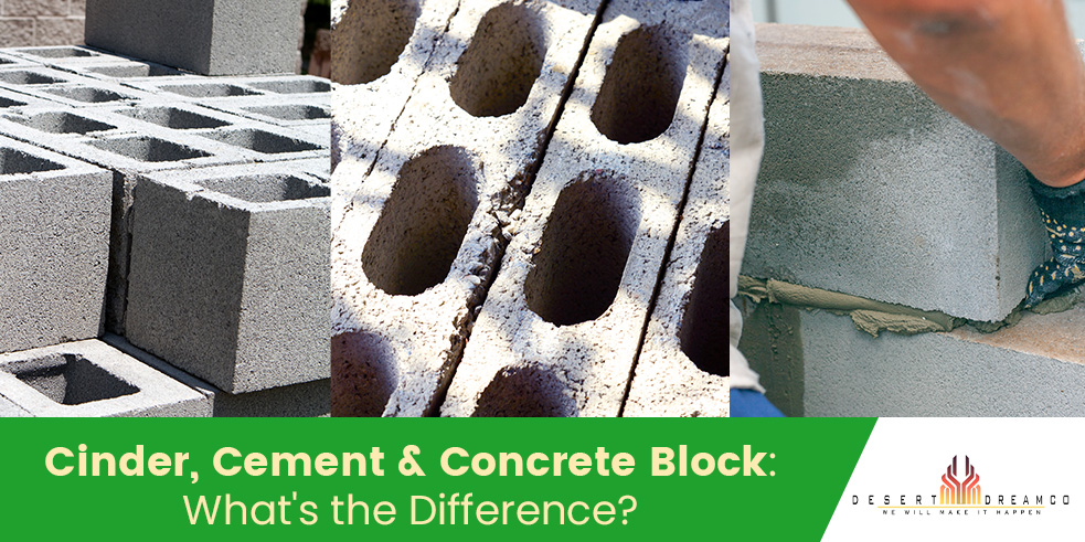 Block types Cinder Cement Concrete